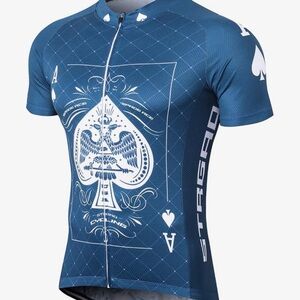 Blue Ace Graphic Men's Cycling Tee